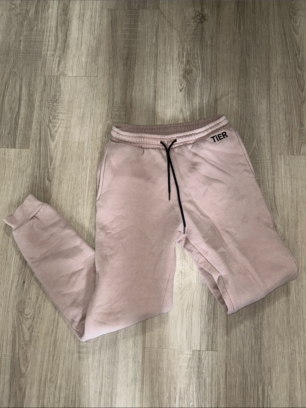 Soft Pink Mauve Jogger Sweatpants with Drawstring